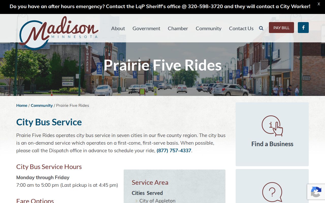 Prairie Five Rides option after a Lac qui Parle County jail release