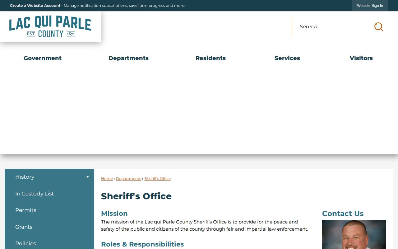 Lac qui Parle County Jail release records and sheriff contact information